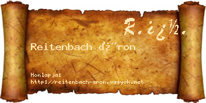 Reitenbach Áron névjegykártya