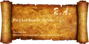 Reitenbach Áron névjegykártya